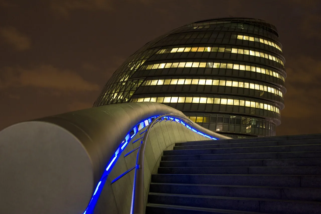 london, thames, building, night, uk